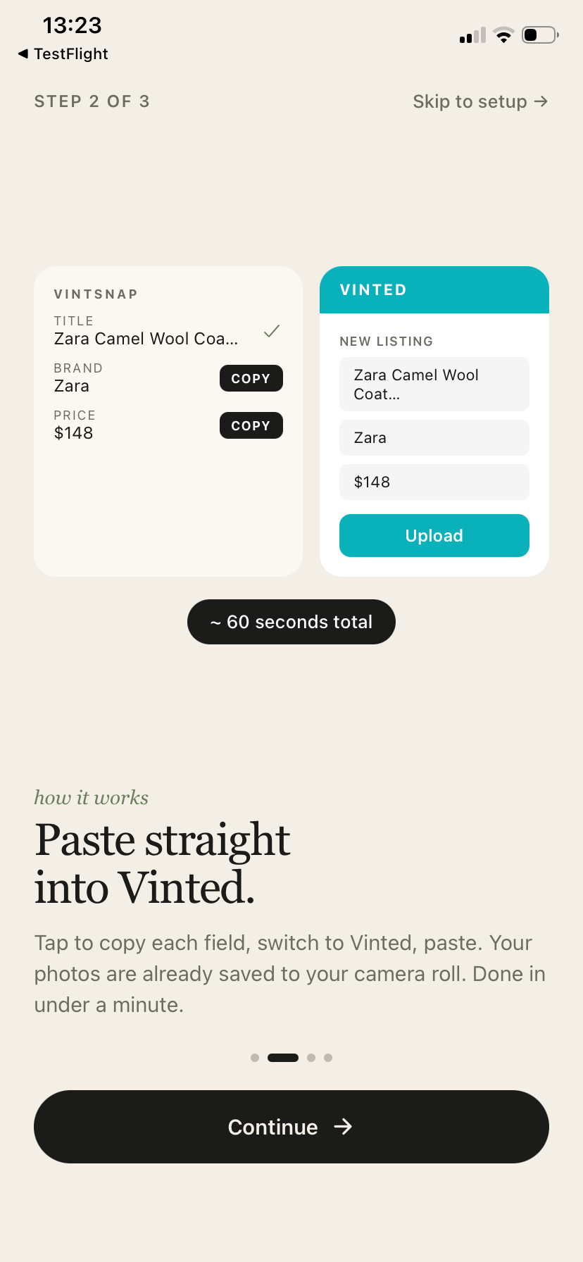 VintSnap screenshot